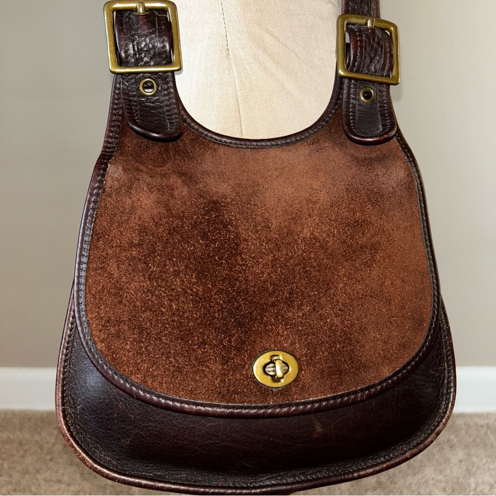 Rare Vintage Coach Berkeley Crescent saddle bag 9014 - Picture 14 of 17